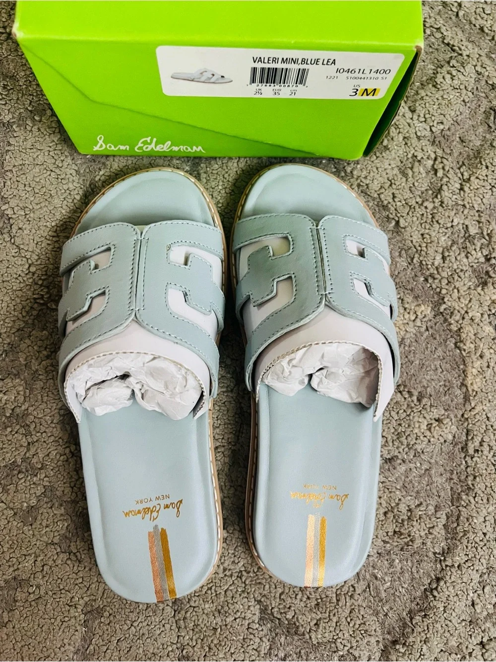 NIB❤️Sam Edelman Girls VALERI SLIDE SANDAL sz3